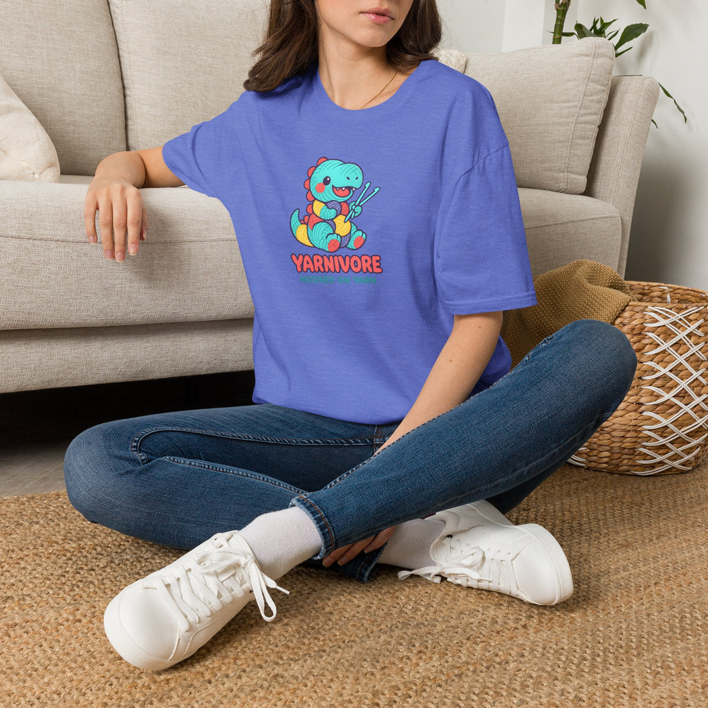Yarnivore Knitting Dinosaur T-Shirt